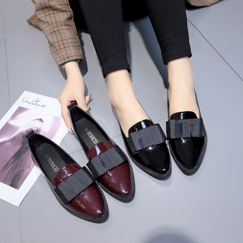 Summer Holiday Clothing Women - Sapatos de Couro Sintético Preto/Vermelho Vinho