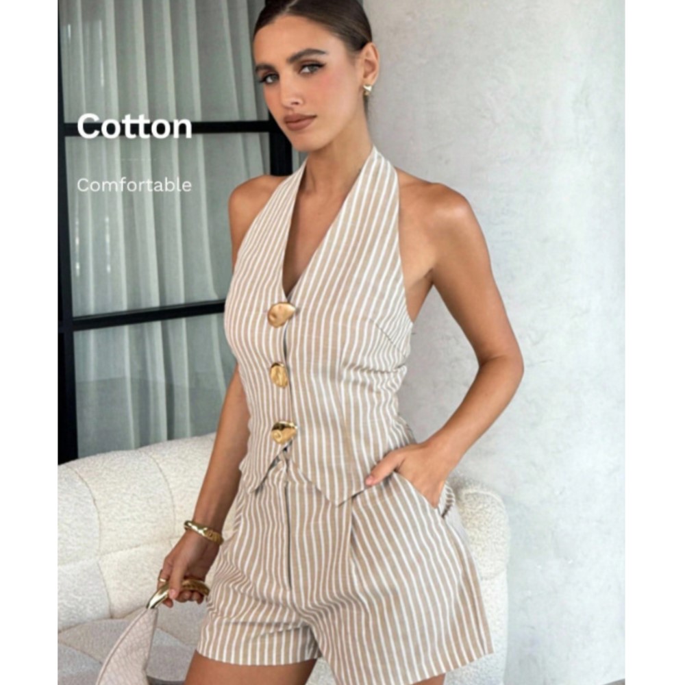 Zara Summer Clothing For Women - Conjunto Feminino de 2 Peças: Colete