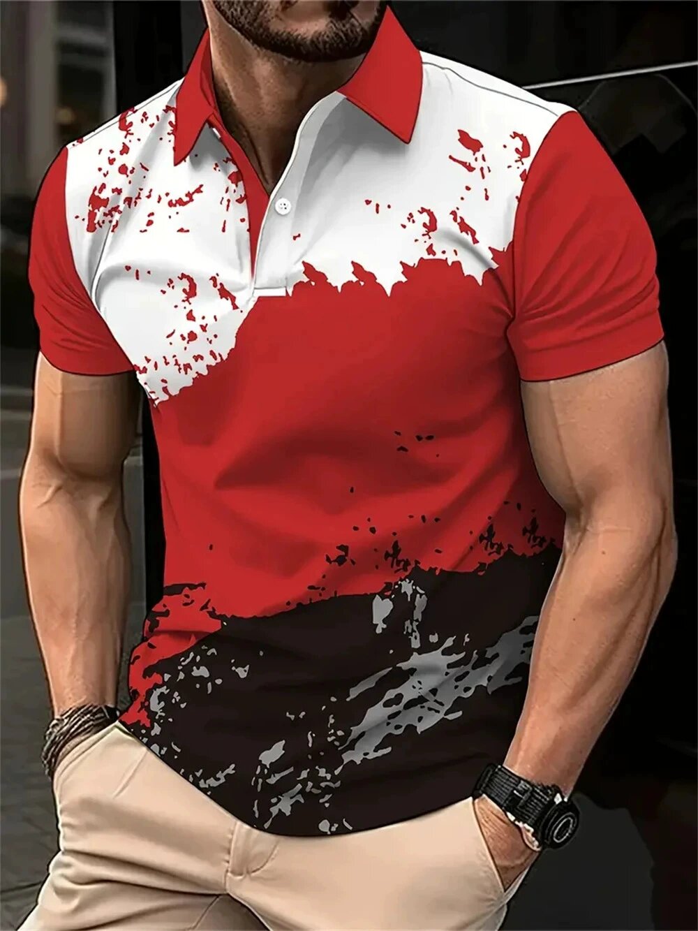Summer Clothing Canada - Camisetas Polo Masculinas com Estampa de