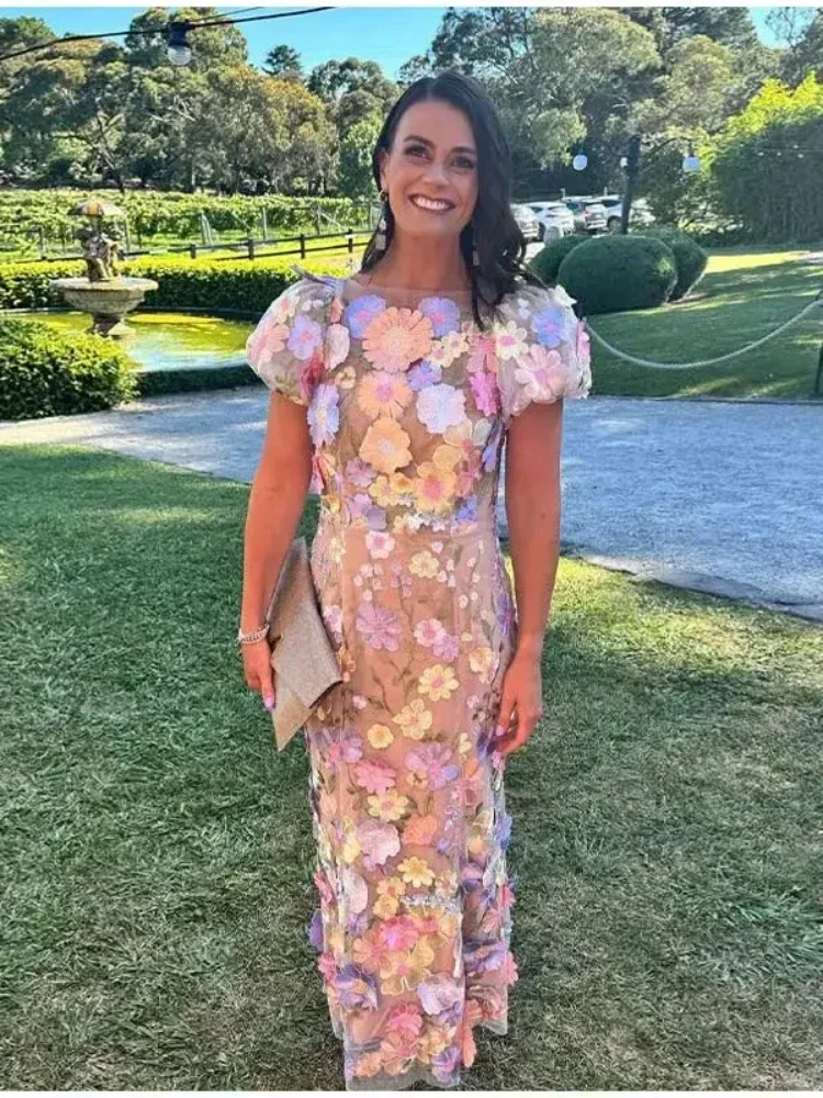 Zara Summer Clothing For Women - Moda flor bordado impressão vestido feminino