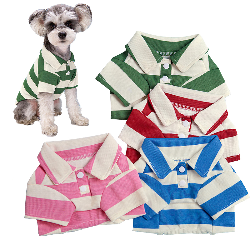 Summer Dog Clothing - Camisa Polo para Cães de Estimação,