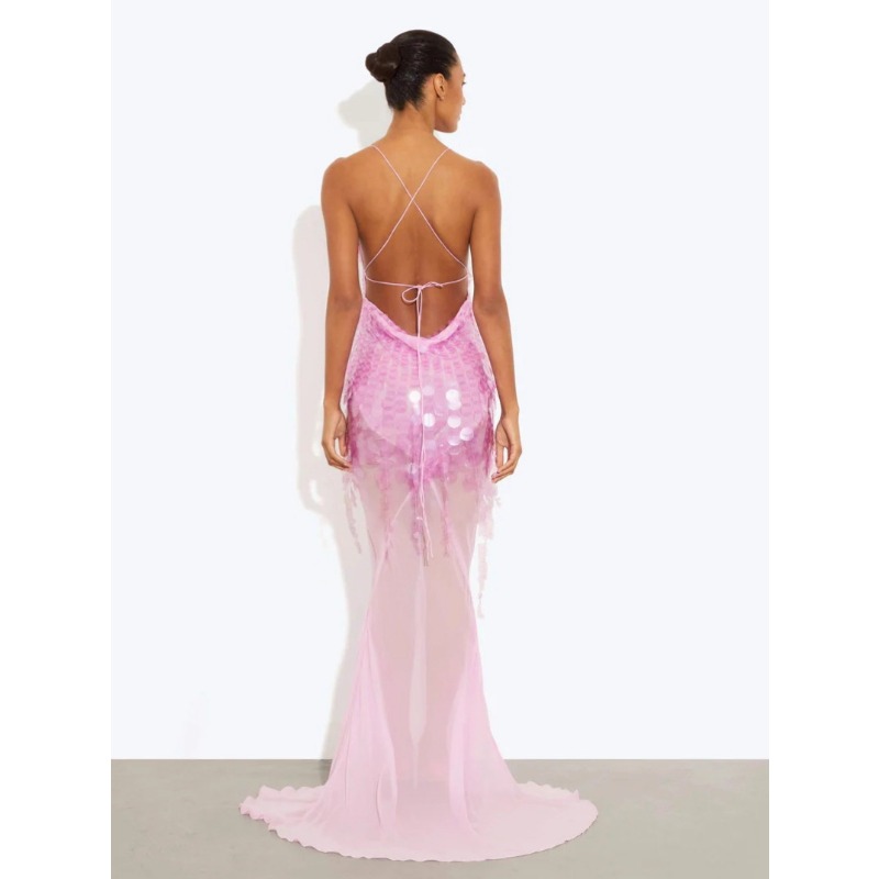 Summer Clothing Amazon - Vestido Longo Sereia com Decote em
