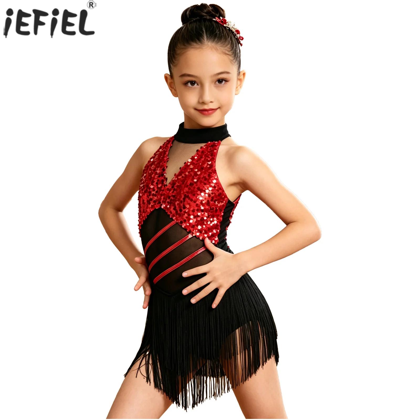 Summer Clothing Set For Girls - Fantasia de Dança Latina para Meninas,