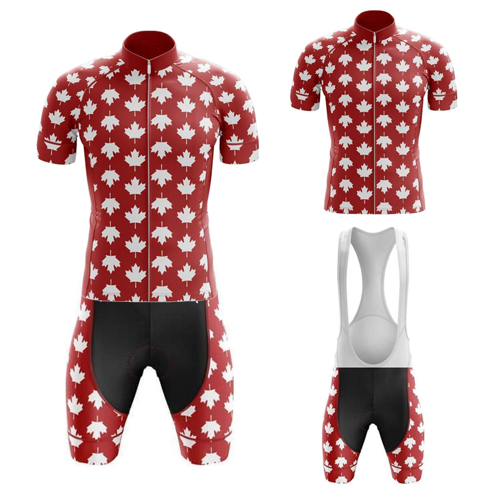 Summer Clothing Canada - Canadá conjunto de camisa de ciclismo