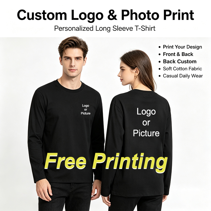 Summer Clothing Long Sleeve - Camisetas de Algodão Personalizadas de Manga