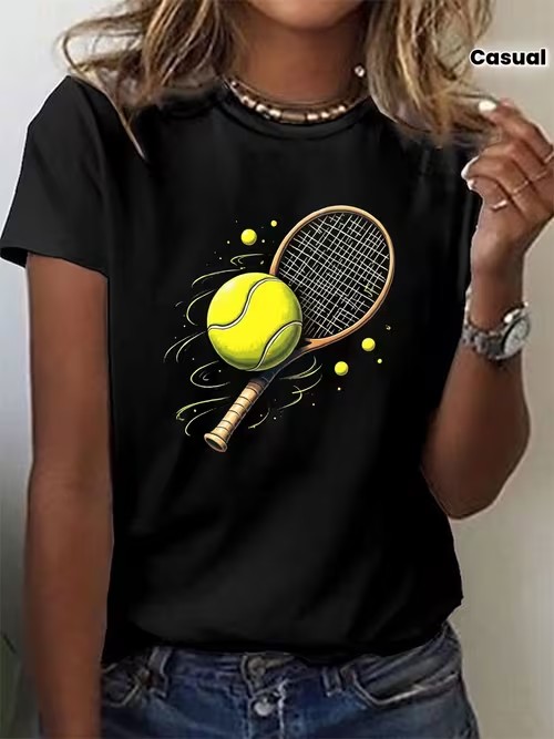 Summer Clothing Pictures - Camiseta feminina casual de manga curta
