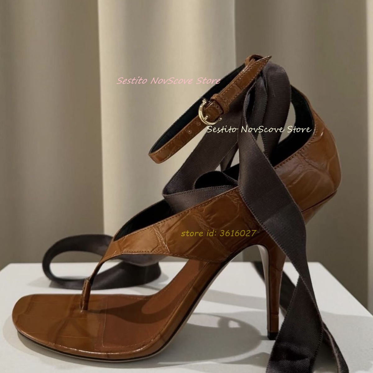 Summer Holiday Clothing Women - Marrom dedo do pé aberto rendas