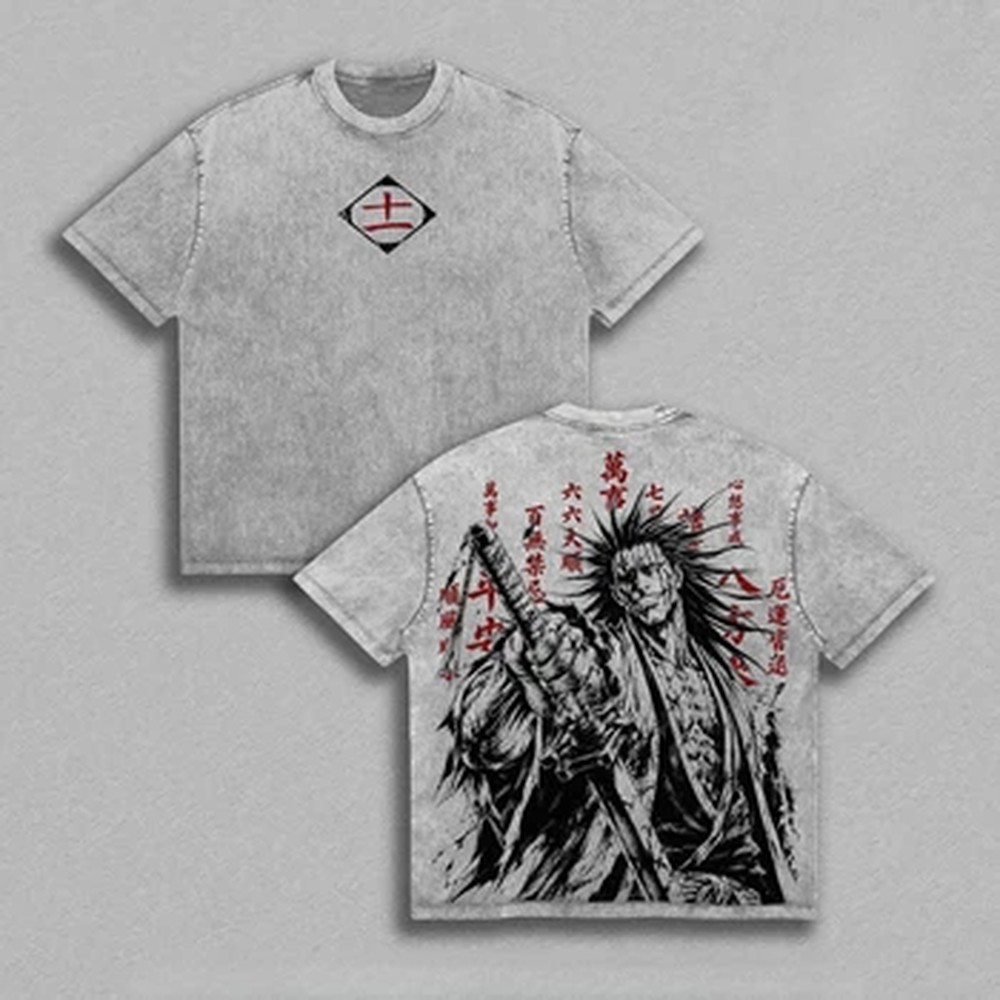 Summer Clothing Italy - Camiseta Vintage Zaraki Kenpachi do Anime