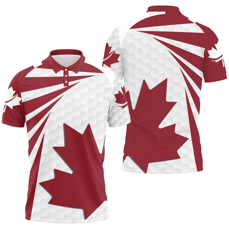 Camisa polo com bandeira de fo - Summer Clothing Canada avaliação e preço