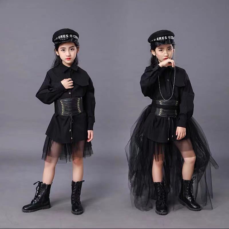 Terno preto infantil meninas m - Summer Clothing Set For Girls avaliação e preço