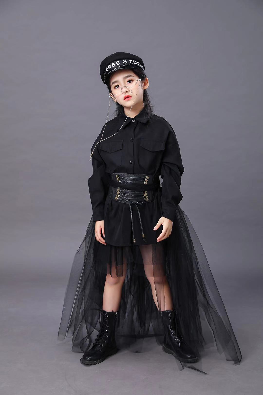 Terno preto infantil meninas m - Summer Clothing Set For Girls avaliação e preço