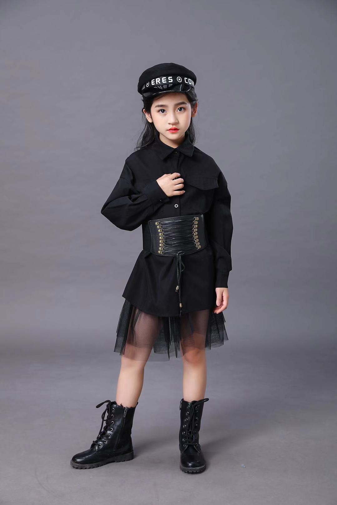 Terno preto infantil meninas m - Summer Clothing Set For Girls avaliação e preço