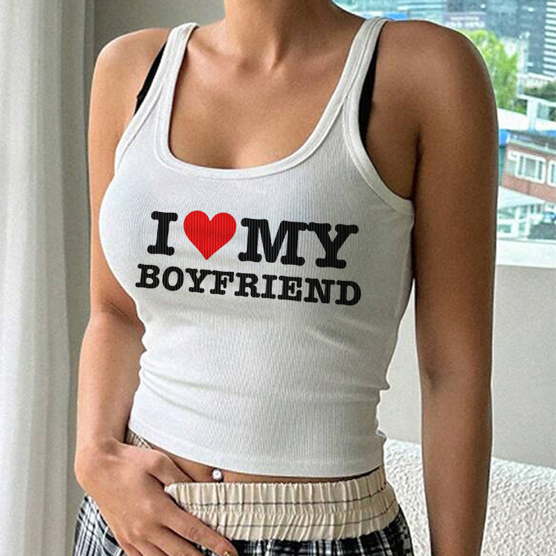 Eu amo meu BOYFRIEND Top gráfi - Zara Summer Clothing For Women avaliação e preço