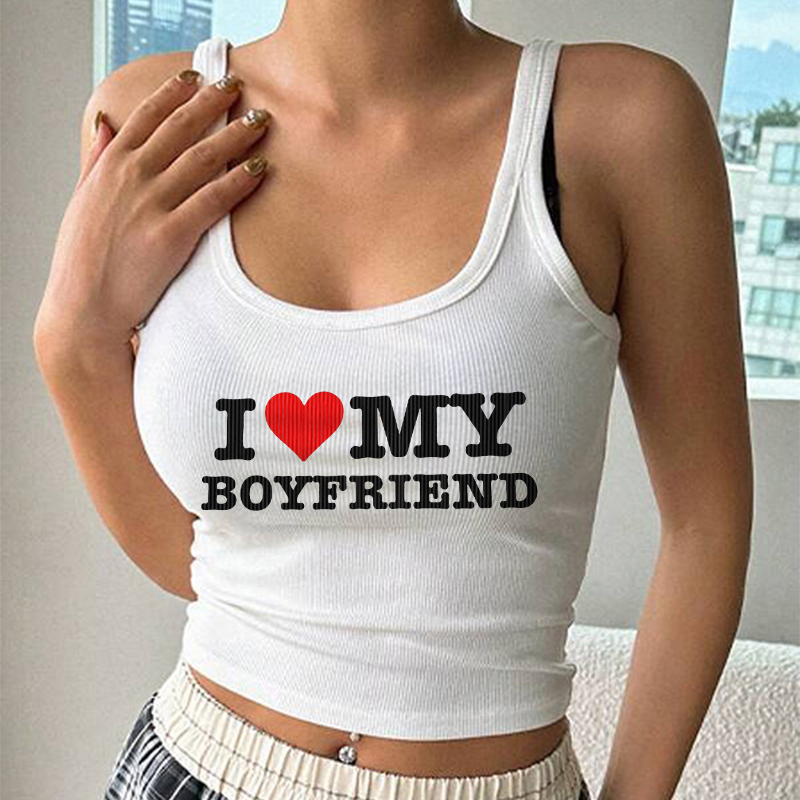 Eu amo meu BOYFRIEND Top gráfi - Zara Summer Clothing For Women avaliação e preço