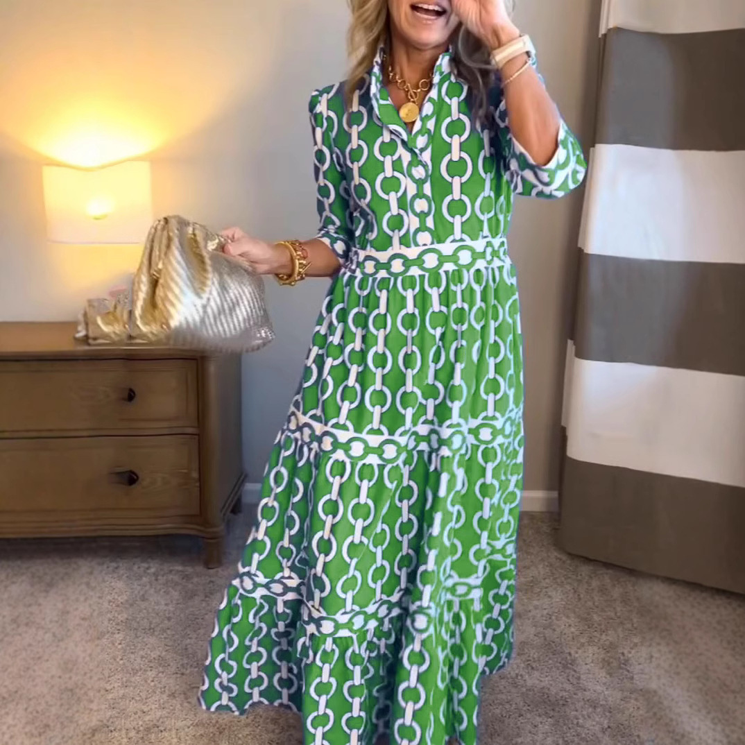 Vestido longo com estampa geom - Summer Clothing Amazon avaliação e preço