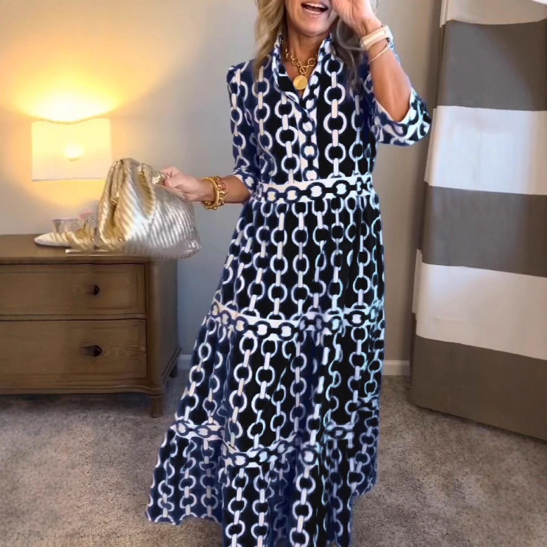 Vestido longo com estampa geom - Summer Clothing Amazon avaliação e preço