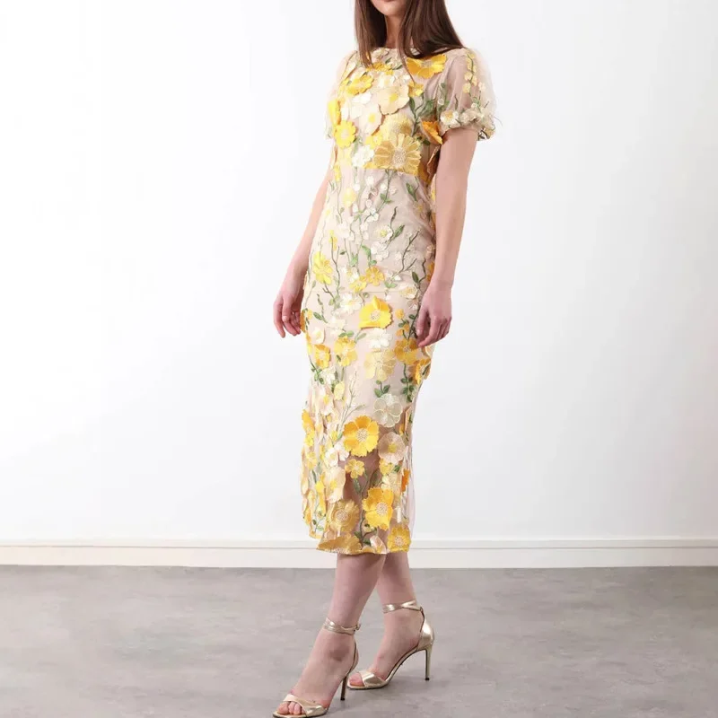 Moda flor bordado impressão ve - Zara Summer Clothing For Women avaliação e preço