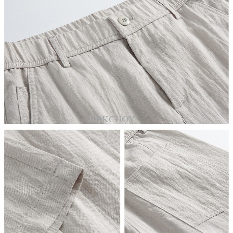 Calças Casuais Masculinas Fina - Summer Clothing Men Linen avaliação e preço