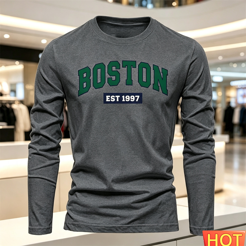 Camiseta masculina de manga co - Summer Clothing Long Sleeve avaliação e preço