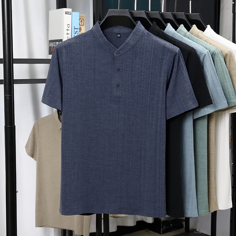 Camisas Masculinas de Linho Te - Summer Clothing Men Linen avaliação e preço