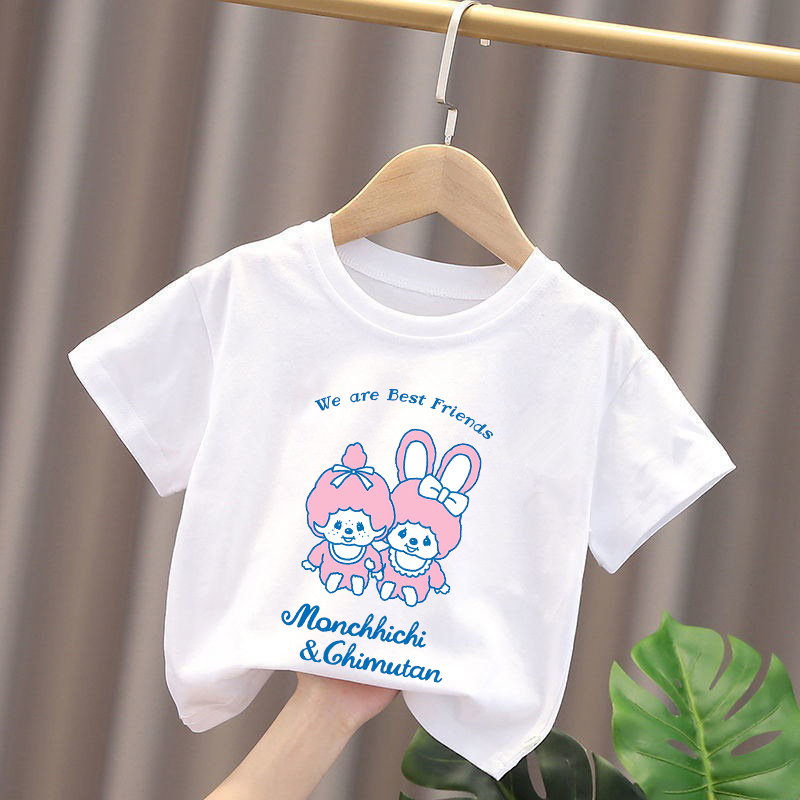 Camisetas infantis monchhichi, - Summer Clothing For Girls avaliação e preço