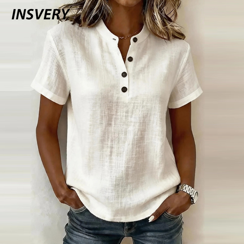 Blusas Básicas de Verão com Ma - Summer Clothing Men Linen avaliação e preço