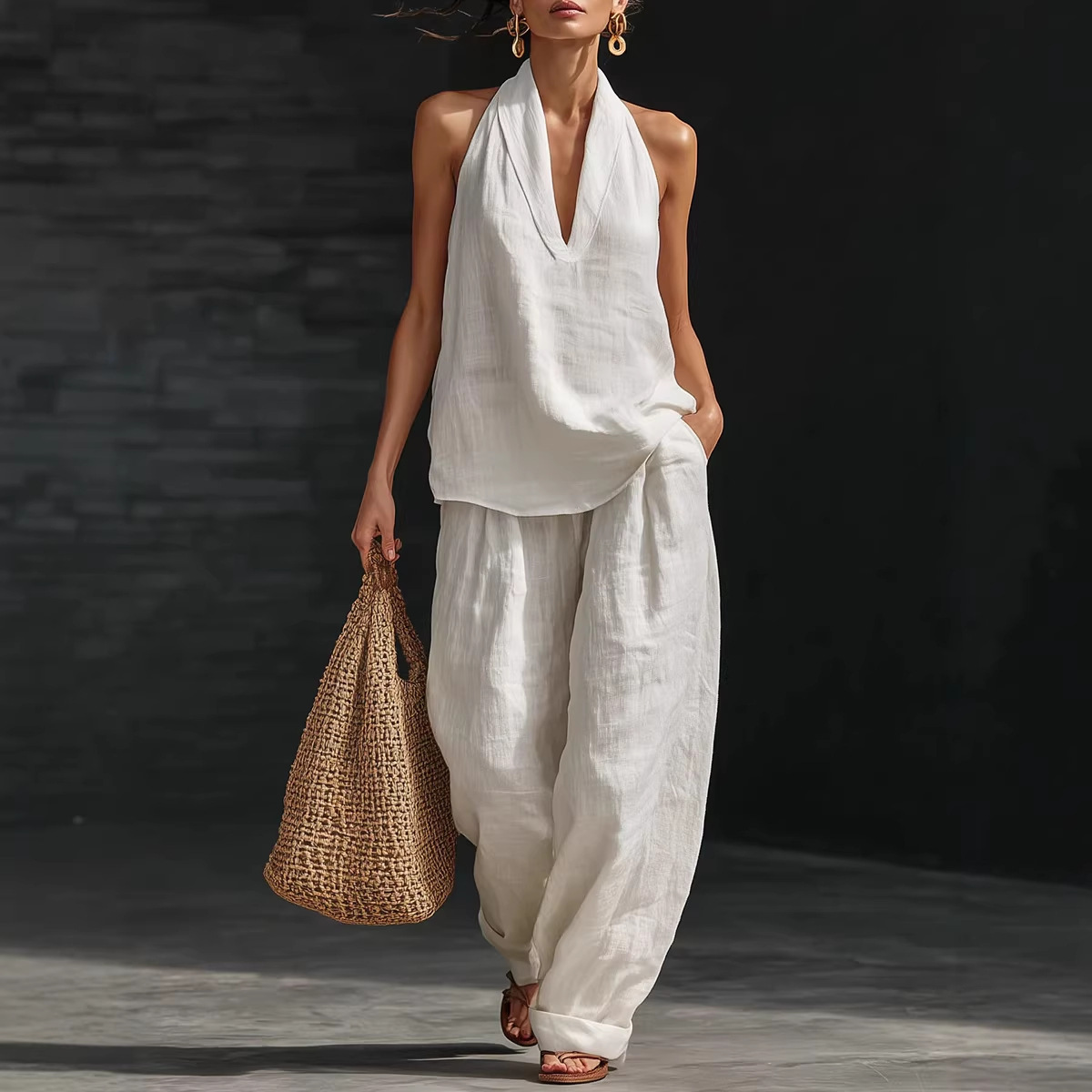 Conjunto de Verão Retrô em Alg - Summer Clothing Men Linen avaliação e preço