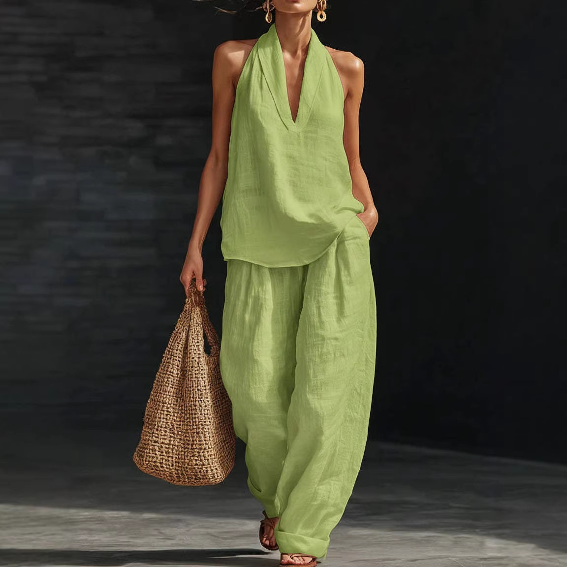 Conjunto de Verão Retrô em Alg - Summer Clothing Men Linen avaliação e preço
