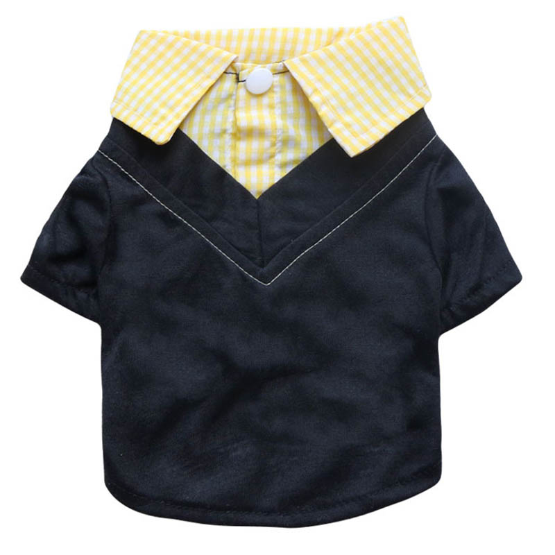 Camisa do cão xadrez falso dua - Summer Dog Clothing avaliação e preço