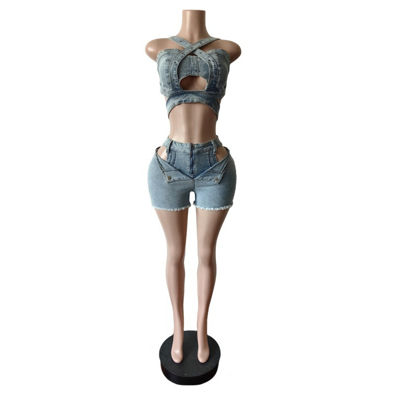 Sexy jean 2 peça define roupa  - Summer Clothing Stores avaliação e preço