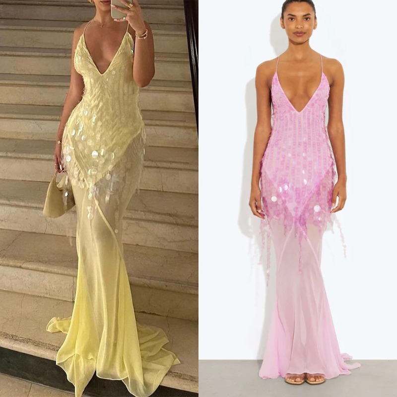 Vestido Longo Sereia com Decot - Summer Clothing Amazon avaliação e preço