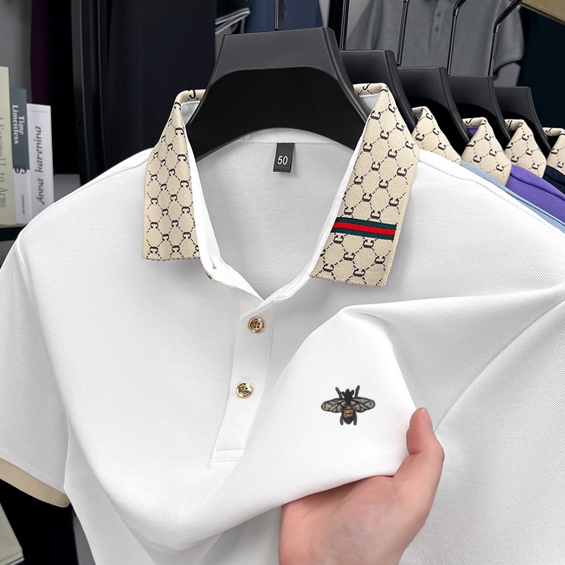 Camisa Polo Masculina de Luxo  - Summer Clothing Men Linen avaliação e preço