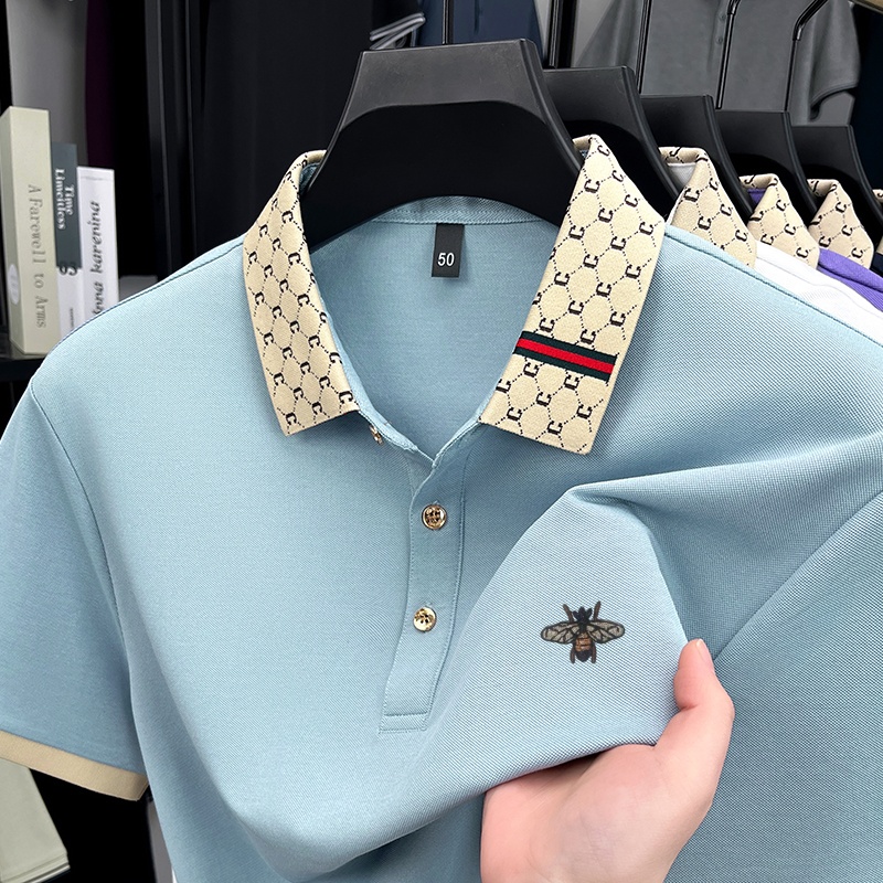 Camisa Polo Masculina de Luxo  - Summer Clothing Men Linen avaliação e preço