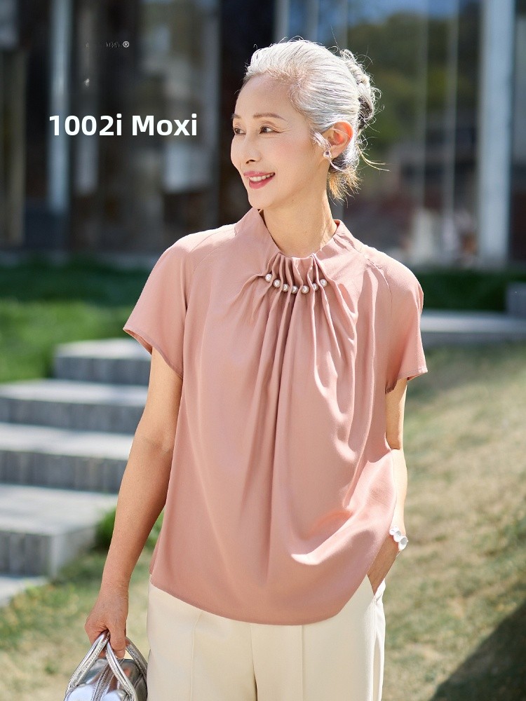 Camiseta fina de manga curta d - Summer Clothing Women Over 50 avaliação e preço