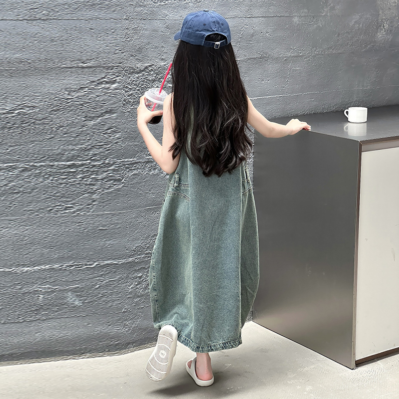 Vintage azul crianças meninas  - Summer Clothing For Girls avaliação e preço