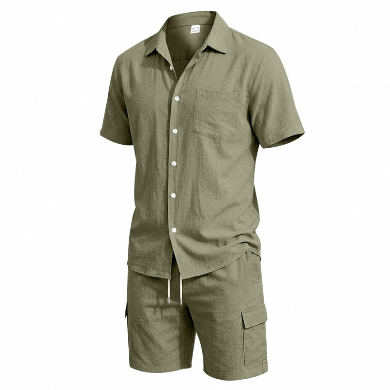 Conjunto Masculino de Verão em - Summer Clothing Men Linen avaliação e preço